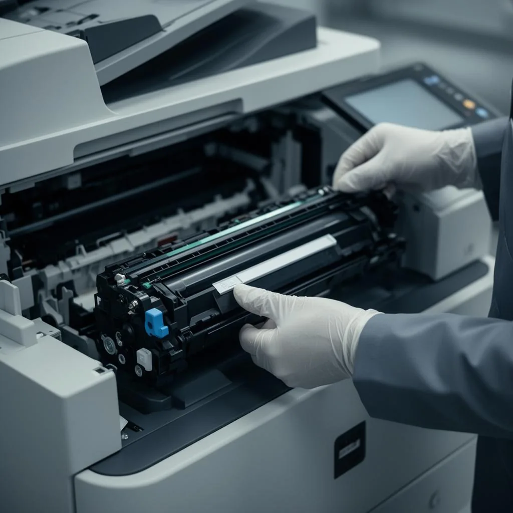 Substituição de toner em multifuncional