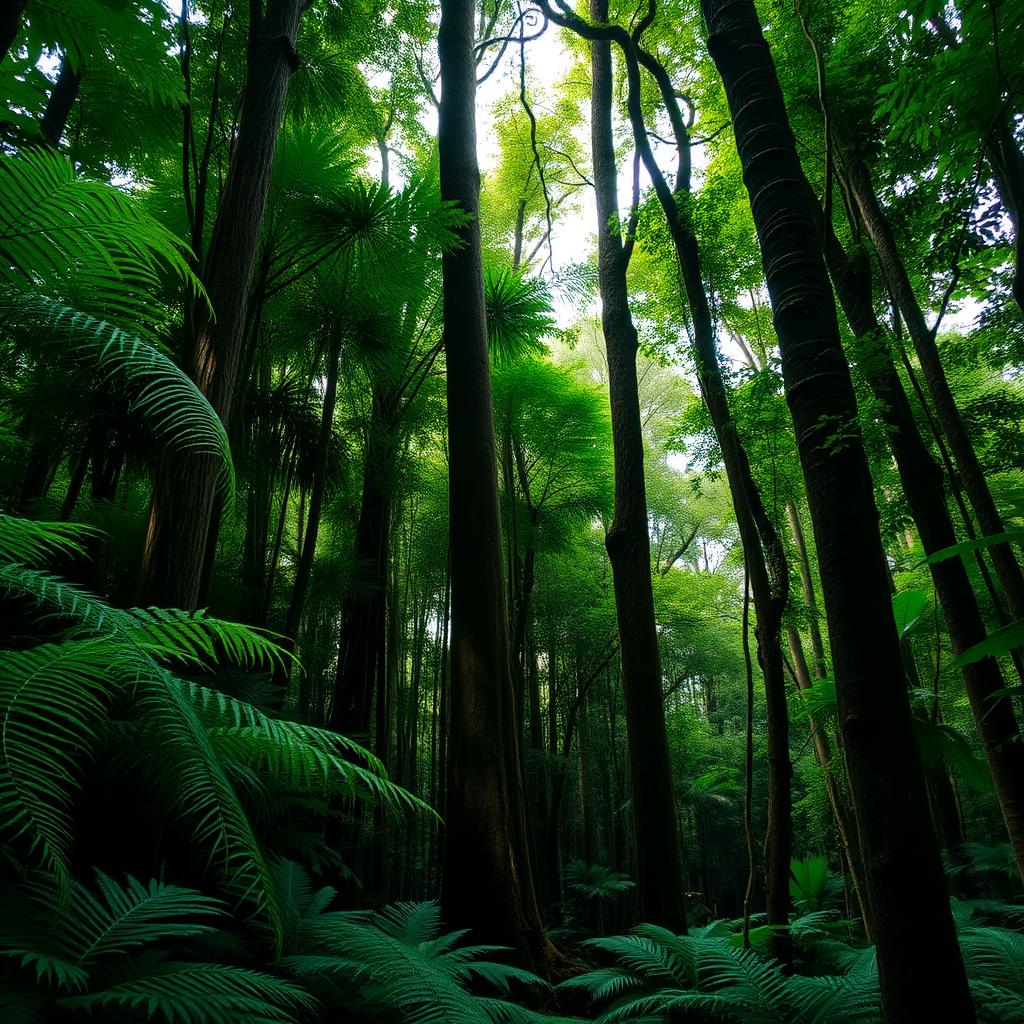 Interior de floresta tropical
