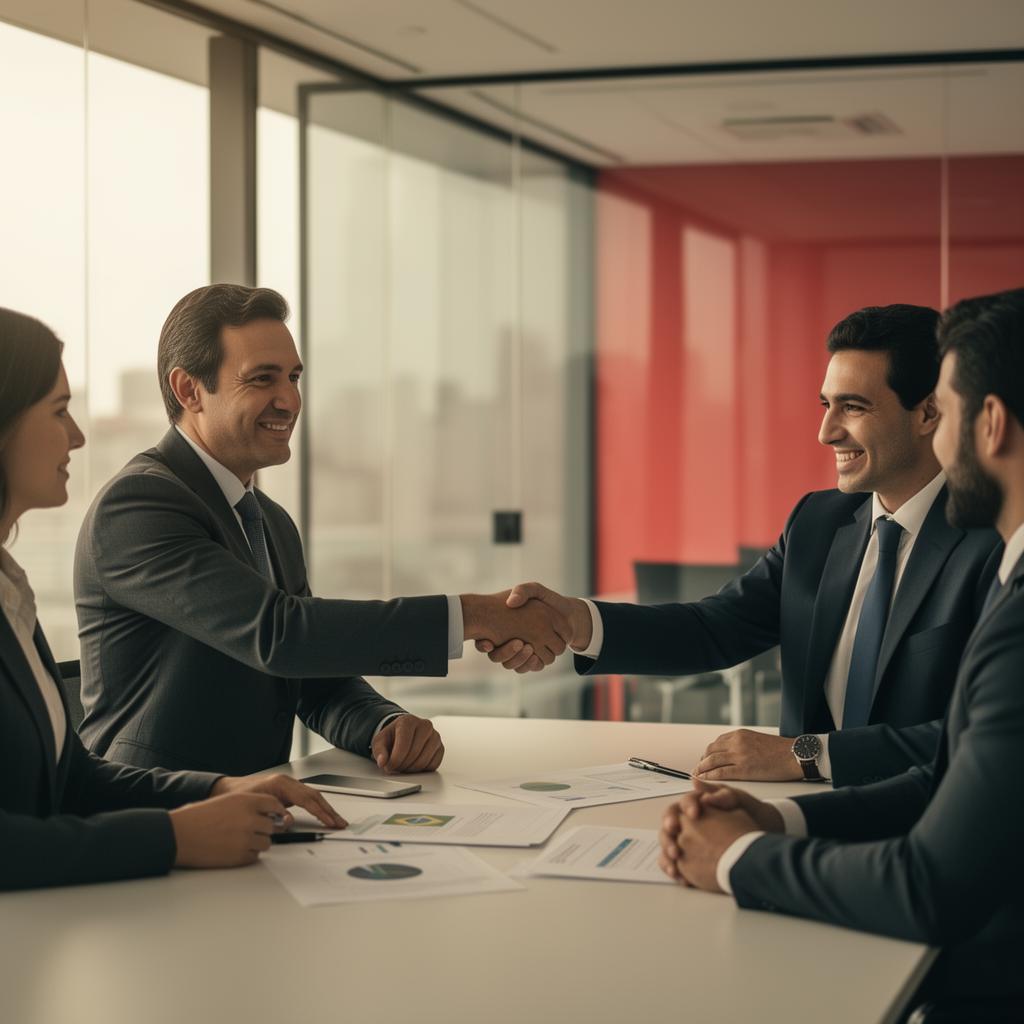 Reunião de fechamento de parceria comercial entre Cogra e revenda parceira